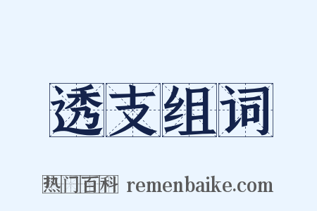 透支组词是什么意思的图片